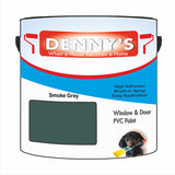 Denny's Plastic Paint For Windows Colour- Smoke Grey - Weatherproof Fade-Safe Upvc