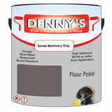 Denny's Floor Paint For Sheds Colour- Smoke Machinery Grey - Durable Anti-Slip Weatherproof