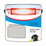 Denny's Plastic Paint For Windows Colour- Smoke Steelworks Grey - Weatherproof Fade-Safe Upvc