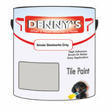 Denny's Tile Paint For Bathroom Tile Colour- Smoke Steelworks Grey - Moistureproof Easy-Clean Makeover