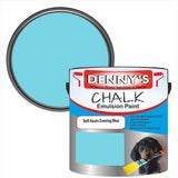 Denny's Chalk Paint For Walls Colour- Soft Azure Evening Blue - Matte Wipe-Clean Coverage