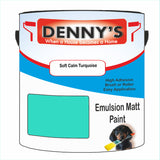 Denny's Emulsion Paint For Walls Colour- Soft Calm Turquoise - Matte Wipe-Clean Durable Coverage