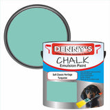 Denny's Chalk Paint For Walls Colour- Soft Classic Heritage Turquoise - Matte Wipe-Clean Coverage