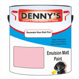 Denny's Emulsion Paint For Walls Colour- Rosewater Rose Shell Pink - Matte Wipe-Clean Durable Coverage