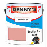 Denny's Emulsion Paint For Ceilings Colour- Grace Classic Rose - Matte Low-Splatter Stain-Hide Bright