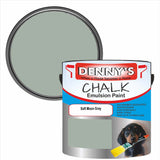 Denny's Chalk Paint For Walls Colour- Soft Moon Grey - Matte Wipe-Clean Coverage