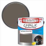 Denny's Chalk Paint For Walls Colour- Soft Shadow Charcoal Grey - Matte Wipe-Clean Coverage