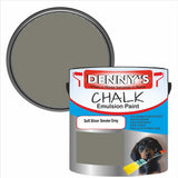 Denny's Chalk Paint For Furniture Colour- Soft Silver Smoke Grey - Matte Scuffproof Refresh