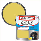 Denny's Chalk Paint For Furniture Colour- Soft Sunny Sunbeam Yellow - Matte Scuffproof Refresh