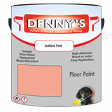 Denny's Floor Paint For Garages Colour- Softline Pink - Oilproof Tyre-Tough Hardwearing