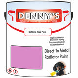 Denny's High Temp Paint For Stoves Colour- Softline Rose Pink - Heatproof Soot-Resistant Durable