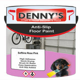 Denny's Floor Paint For Grip Coating Colour- Softline Rose Pink - Anti-Slip Hardwearing Safe