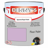 Denny's Floor Paint For Garages Colour- Spectral Royal Violet - Oilproof Tyre-Tough Hardwearing