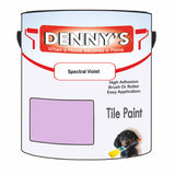 Denny's Tile Paint For Kitchen Tile Colour- Spectral Violet - Wipe-Clean Grease-Resistant Refresh