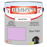 Denny's Floor Paint For Garages Colour- Spectral Violet - Oilproof Tyre-Tough Hardwearing