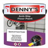 Denny's Floor Paint For Grip Coating Colour- Spectrum Fusion Purple - Anti-Slip Hardwearing Safe
