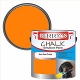 Denny's Chalk Paint For Furniture Colour- Spice Dawn Orange - Matte Scuffproof Refresh