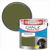 Denny's Chalk Paint For Walls Colour- Spring Laurel Green - Matte Wipe-Clean Coverage