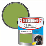 Denny's Chalk Paint For Walls Colour- Spring Moss Fresh Green - Matte Wipe-Clean Coverage