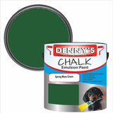 Denny's Chalk Paint For Furniture Colour- Spring Moss Green - Matte Scuffproof Refresh