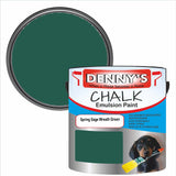 Denny's Chalk Paint For Walls Colour- Spring Sage Wreath Green - Matte Wipe-Clean Coverage