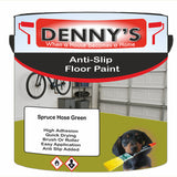 Denny's Floor Paint For Grip Coating Colour- Spruce Hose Green - Anti-Slip Hardwearing Safe