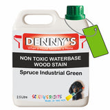 Denny's Stain Paint For Decking Colour- Spruce Industrial Green - Anti-Slip Weatherproof Nourish
