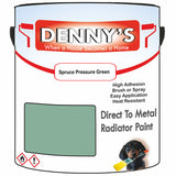 Denny's High Temp Paint For Pipes Colour- Spruce Pressure Green - Heatproof Corrosionguard Durable