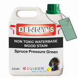 Denny's Stain Paint For Sheds Colour- Spruce Pressure Green - Weatherproof Uv-Safe Nourish