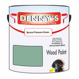 Denny's Wood Paint For Doors Colour- Spruce Pressure Green - Scuffproof Weatherproof Smooth