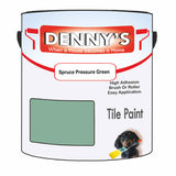 Denny's Tile Paint For Commercial Areas Colour- Spruce Pressure Green - High-Traffic Durable Easy-Clean