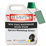 Denny's Stain Paint For Decking Colour- Spruce Workshop Green - Anti-Slip Weatherproof Nourish
