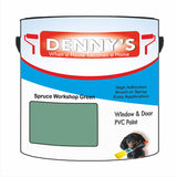Denny's Plastic Paint For Acrylic Colour- Spruce Workshop Green - Adhesion Chip-Resistant Smooth
