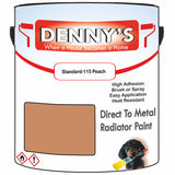 Denny's High Temp Paint For Pipes Colour- Standard-115 Peach - Heatproof Corrosionguard Durable