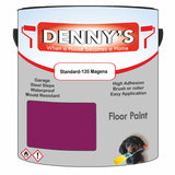 Denny's Floor Paint For Garages Colour- Standard-135 Magena - Oilproof Tyre-Tough Hardwearing