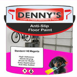Denny's Floor Paint For Grip Coating Colour- Standard-148 Magenta - Anti-Slip Hardwearing Safe