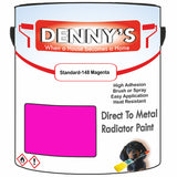 Denny's High Temp Paint For Radiators Colour- Standard-148 Magenta - Heatproof No-Yellow Durable