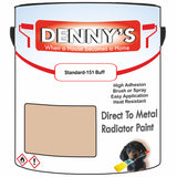 Denny's High Temp Paint For Pipes Colour- Standard-151 Buff - Heatproof Corrosionguard Durable