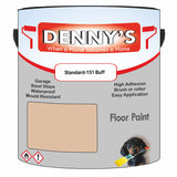 Denny's Floor Paint For Garages Colour- Standard-151 Buff - Oilproof Tyre-Tough Hardwearing