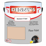 Denny's Floor Paint For Garages Colour- Standard-177 Buff - Oilproof Tyre-Tough Hardwearing