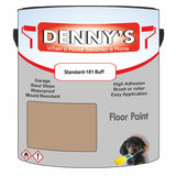 Denny's Floor Paint For Garages Colour- Standard-181 Buff - Oilproof Tyre-Tough Hardwearing