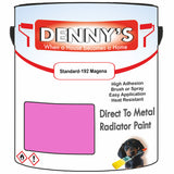Denny's High Temp Paint For Pipes Colour- Standard-192 Magena - Heatproof Corrosionguard Durable