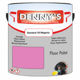 Denny's Floor Paint For Sheds Colour- Standard-193 Magenta - Durable Anti-Slip Weatherproof