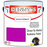 Denny's High Temp Paint For Radiators Colour- Standard-196 Magenta - Heatproof No-Yellow Durable