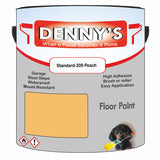 Denny's Floor Paint For Garages Colour- Standard-209 Peach - Oilproof Tyre-Tough Hardwearing