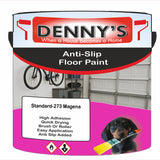 Denny's Floor Paint For Grip Coating Colour- Standard-273 Magena - Anti-Slip Hardwearing Safe
