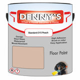 Denny's Floor Paint For Garages Colour- Standard-315 Peach - Oilproof Tyre-Tough Hardwearing