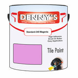Denny's Tile Paint For Kitchen Tile Colour- Standard-340 Magenta - Wipe-Clean Grease-Resistant Refresh