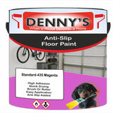 Denny's Floor Paint For Grip Coating Colour- Standard-435 Magenta - Anti-Slip Hardwearing Safe