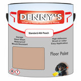 Denny's Floor Paint For Garages Colour- Standard-464 Peach - Oilproof Tyre-Tough Hardwearing